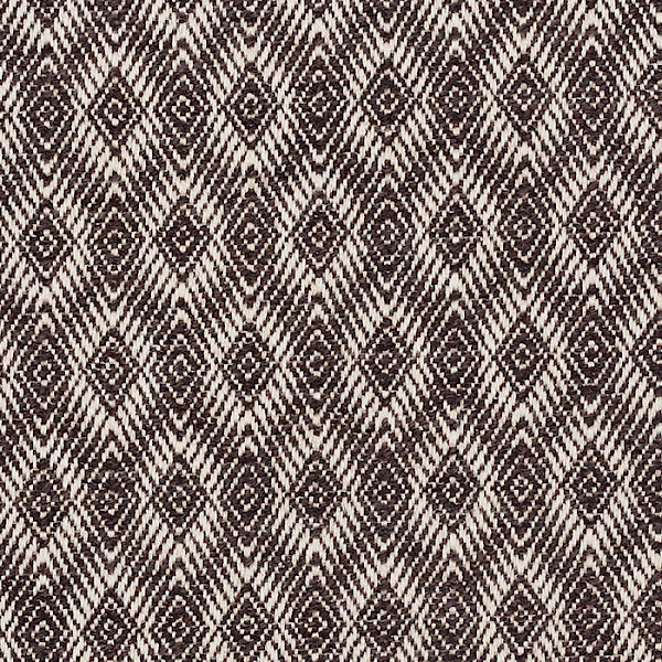 A white-coloured sample of a flat woven fabric from the Naturals Collection with brown lines and patterns.
